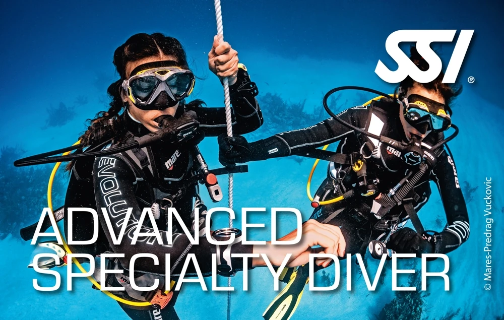 Card de certificare SSI Advanced Specialty Diver (fost Advanced Open Water Diver), Deep Zone Diving
